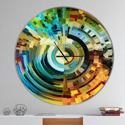 Paths of Stained Glass - Modern wall clock