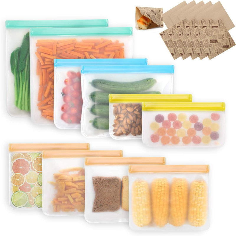 Sacs de rangement multicolores pour aliments