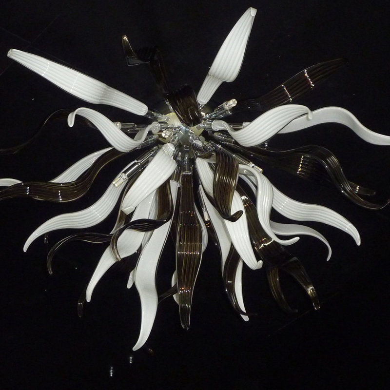 Grand lustre cylindrique à DEL Dalano Dama, Nickel poli, Bleu turquoise, 39" Width x 39" Depth x 20" Height