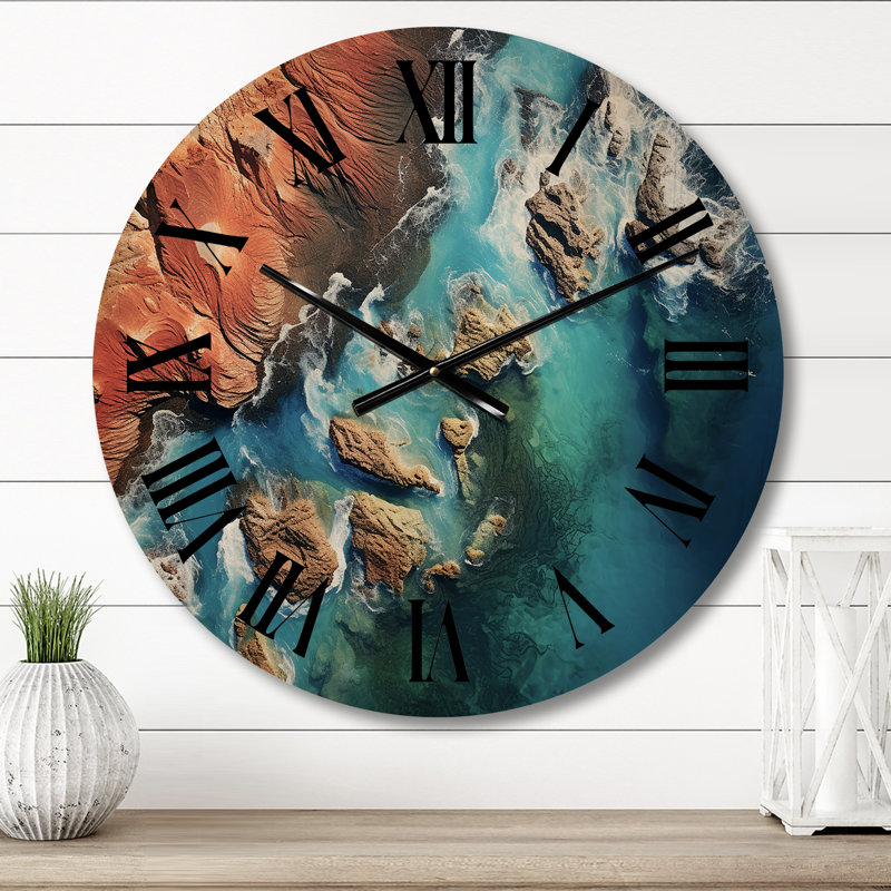 Horloge murale en bois massif Tukwila, Petit