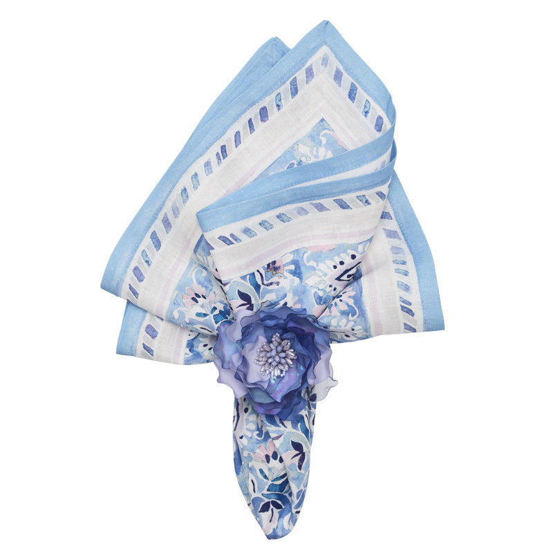 Mira Napkin, Lilac/Blue