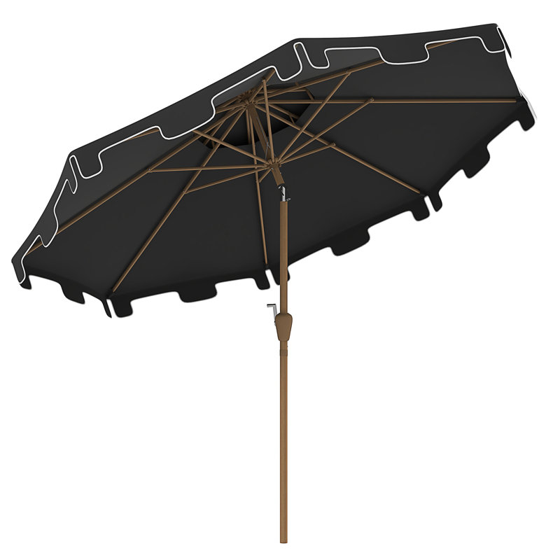 Parasol de patio 9 pi Outsunny, Gris foncé
