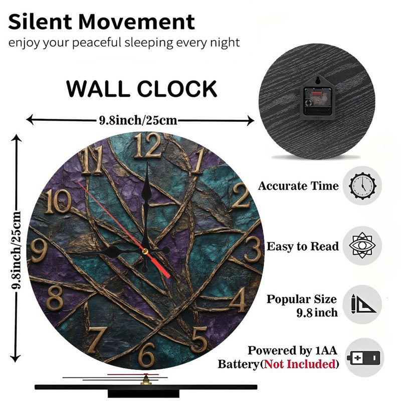 Horloge texturée avec chiffres