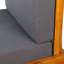 Chaise longue en bois d'acacia massif avec coussin de salon-1234182523