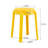 6 Plastic Stackable Chairs, Smooth Surface, 11.8" Product Depth, Versatile Seating, Mustard Stools - User- And Practical