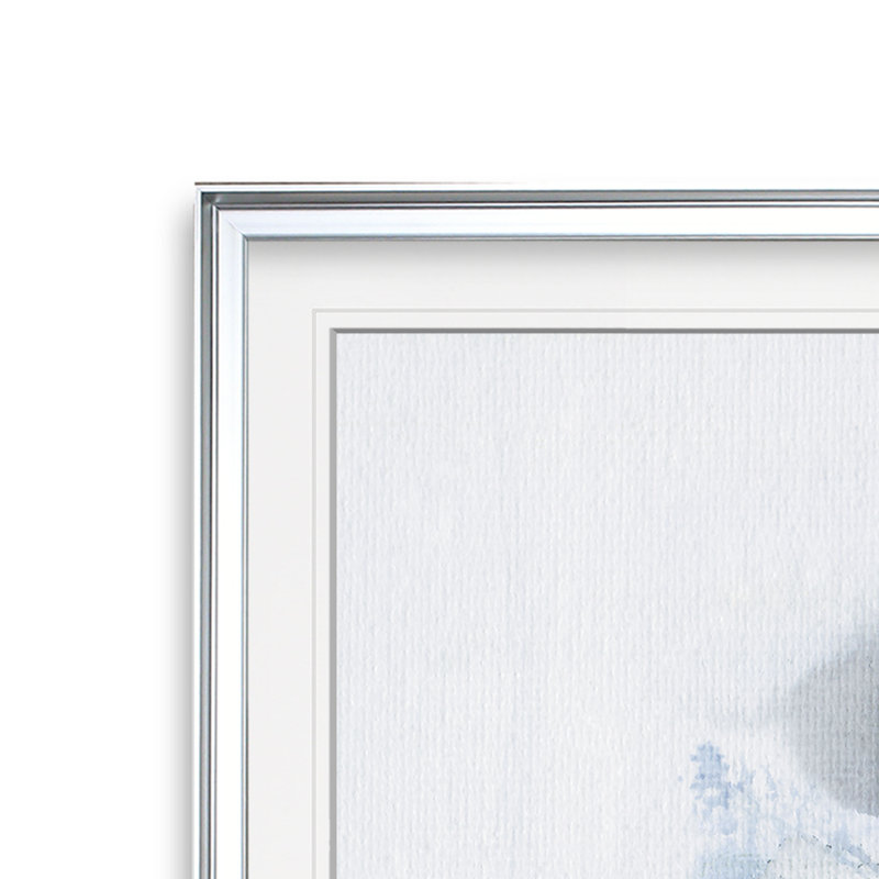 «Cool Water I», reproduction d'impression encadrée, H 27 po x l 27 po x P 1,5 po, Encadrement argenté