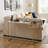 Rectangular White Faux Marble Console Table With Storage For Entryway Hallway Living Room