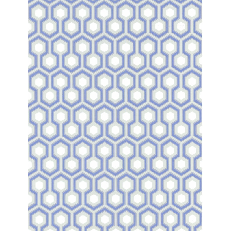 Hicks Hexagon Geometric Wallpaper Roll, Blue/Gray
