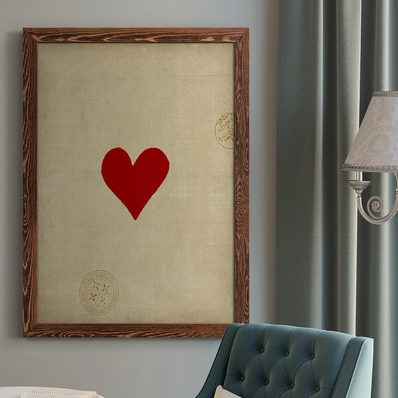 Toile encadrée Heart Premium - prête à être accrochée, Toile avec cadre érable, H 43,5 po x l 31,5 po
