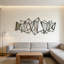 Miroir mural géométrique en métal 3D-74524241
