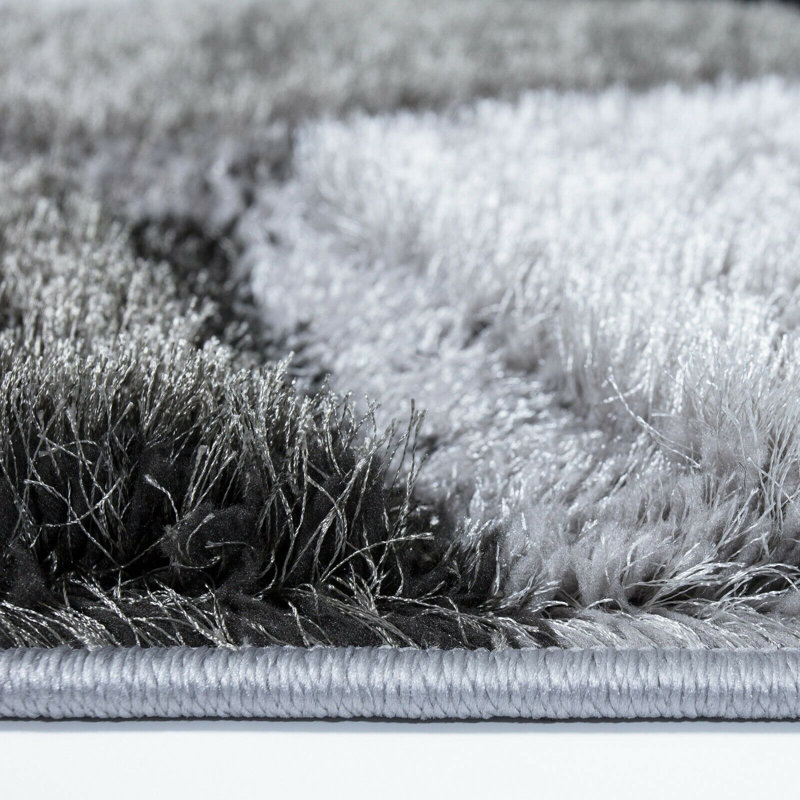 Holliman Geometric Shag Area Rug, Rectangle 60 x 110cm