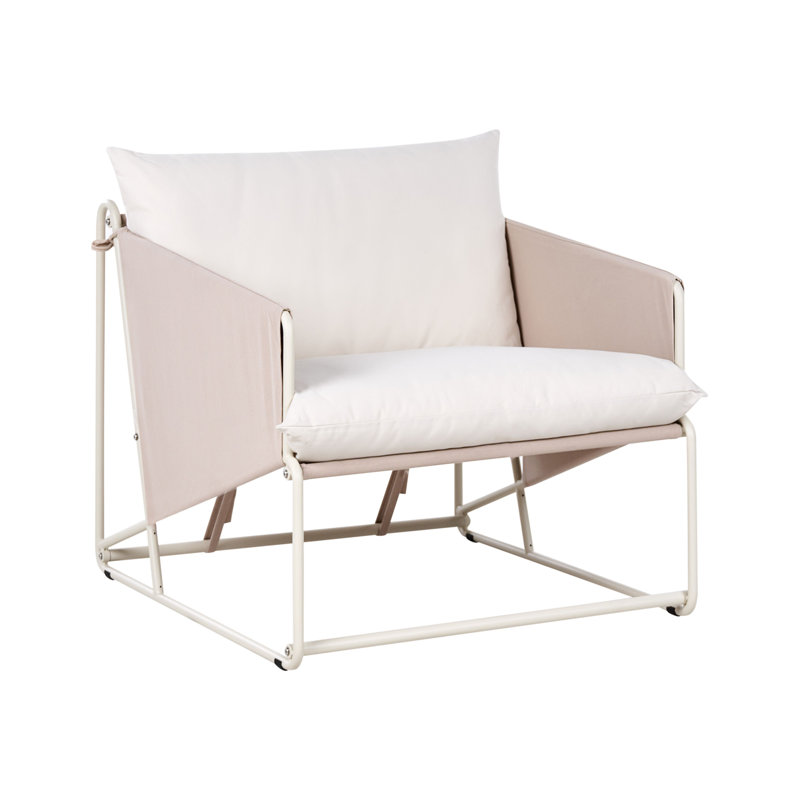 Sundos Outdoor Lounge Chair, Beige/Beige