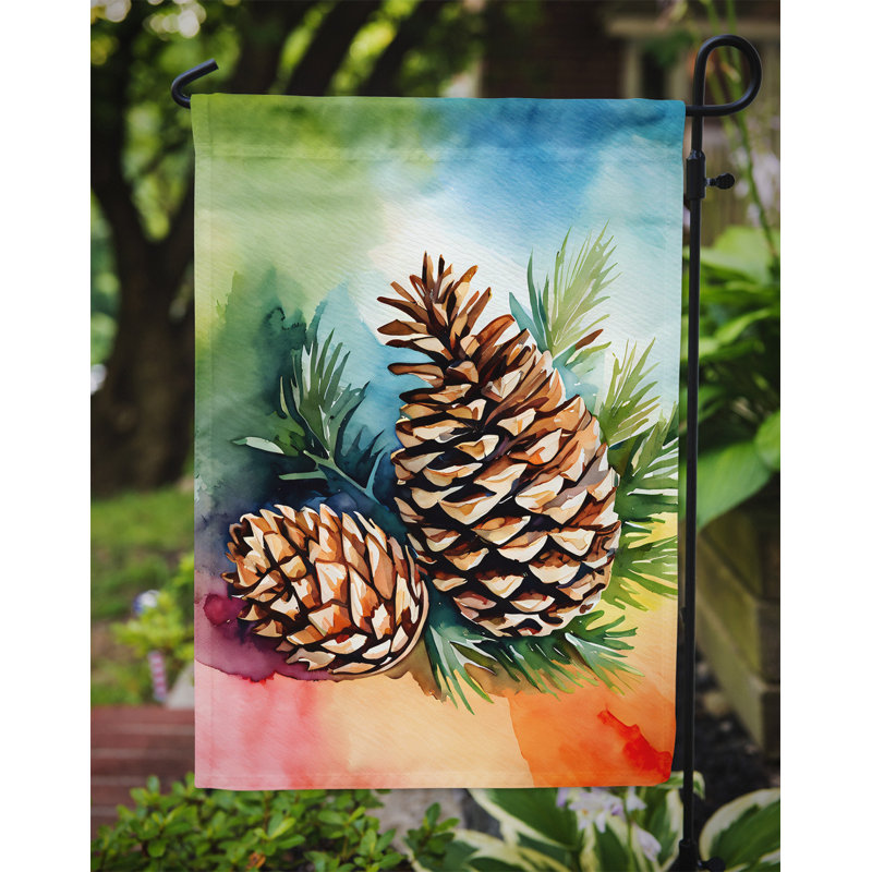Drapeau de jardin double en polyester H 15,5 po x l 11,25 po