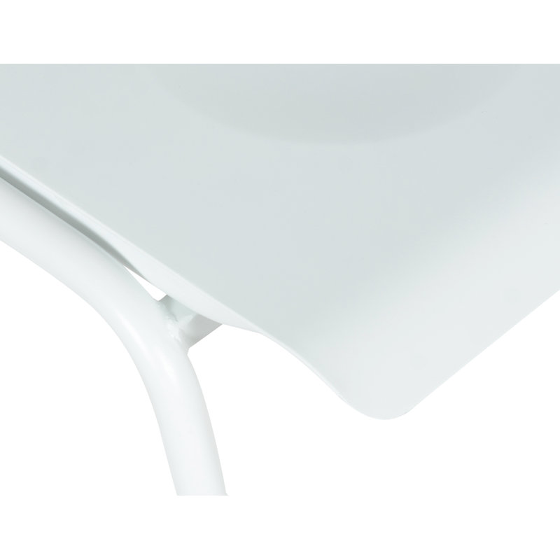 Chaise d'appoint empilable pour patio, Blanc givré