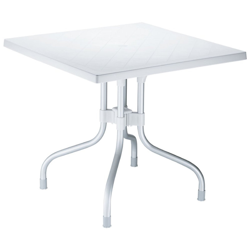 Table bistro en plastique / résine, Gris argenté