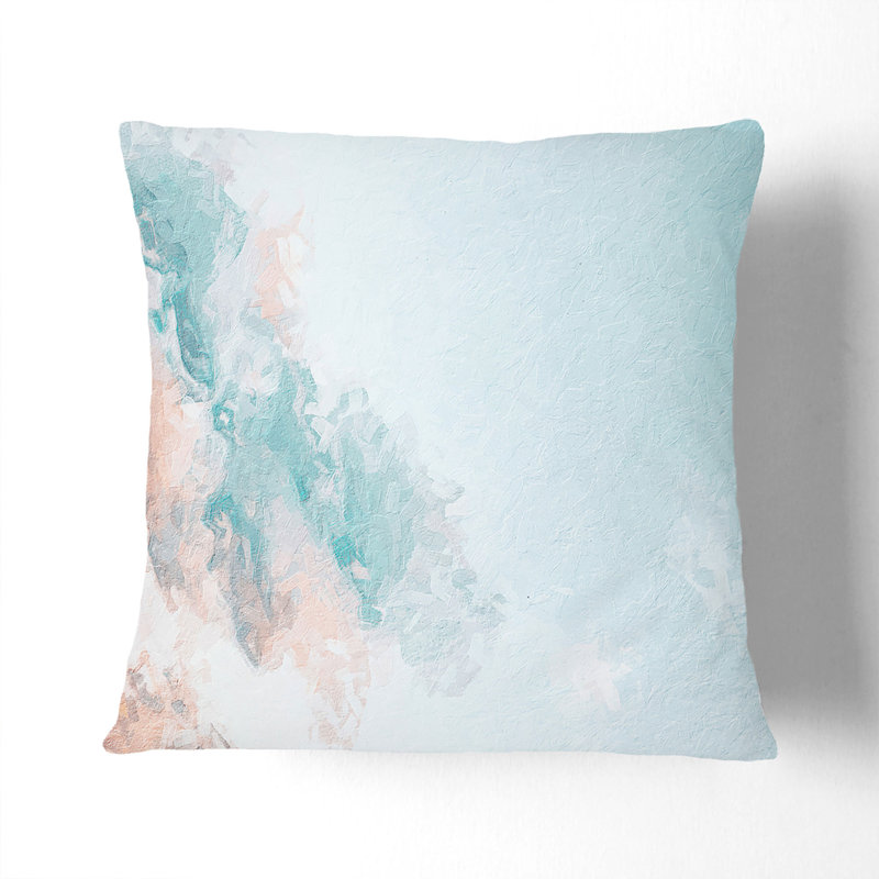 Peach Kissed Clouds Cushion with Filling, 40cm H x 40cm W x 15cm D, Stone