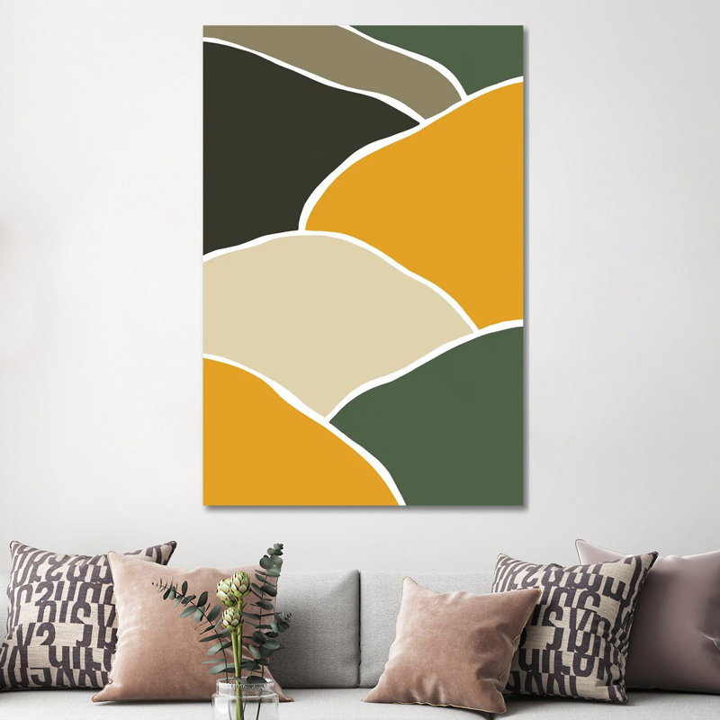 Wild Collection Hills Abstract 1 Piece Wall Art on Canvas, 20.32 cm H x 30.48 cm W, Wrapped Canvas