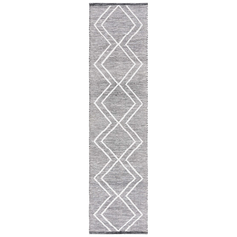Tapis géométrique tissé à la main Kilim, Tapis de couloir 2 pi 3 po x 9 pi