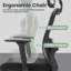 Chaise de bureau ergonomique, chaise de bureau à dossier haut en filet avec support lombaire réglable, appui-tête 3D, accoudoirs 4D, fonction d'inclinaison, chaises de travail pivotantes à roulettes, chaise d'ordinateur pour de longues heures de trava-849238483-849238479