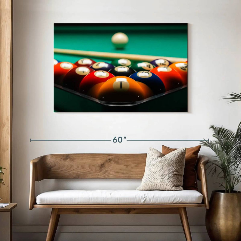 Senne Billiards, 30" H x 45" W