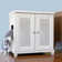 The Refined Litter Box - Wood Cat Litter Box Enclosure Cabinet With Drawer, Cane Style