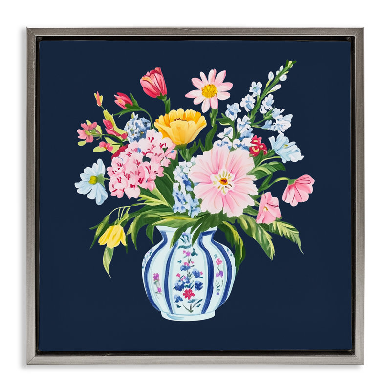 Cadre flottant Spring Elegance, Cadre flottant gris lustré, H 18 po x l 18 po