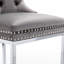 Tabourets de bar modernes en velours avec dossier à boutons et garniture de rivets