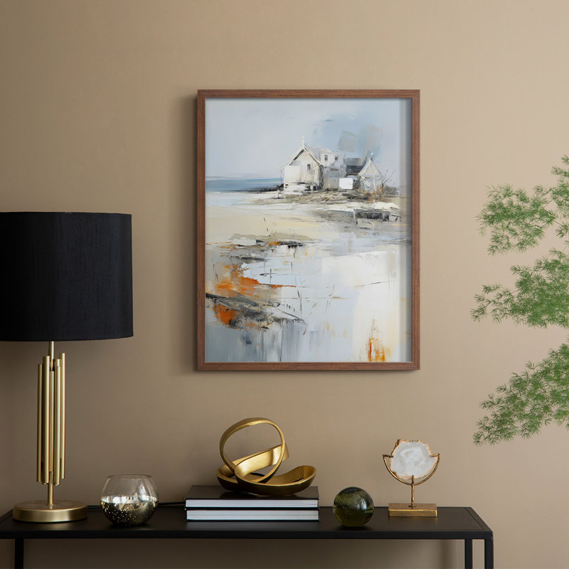 «NAUTICAL Series», reproduction encadrée en bois massif, H 21 po x l 17 po, Noyer