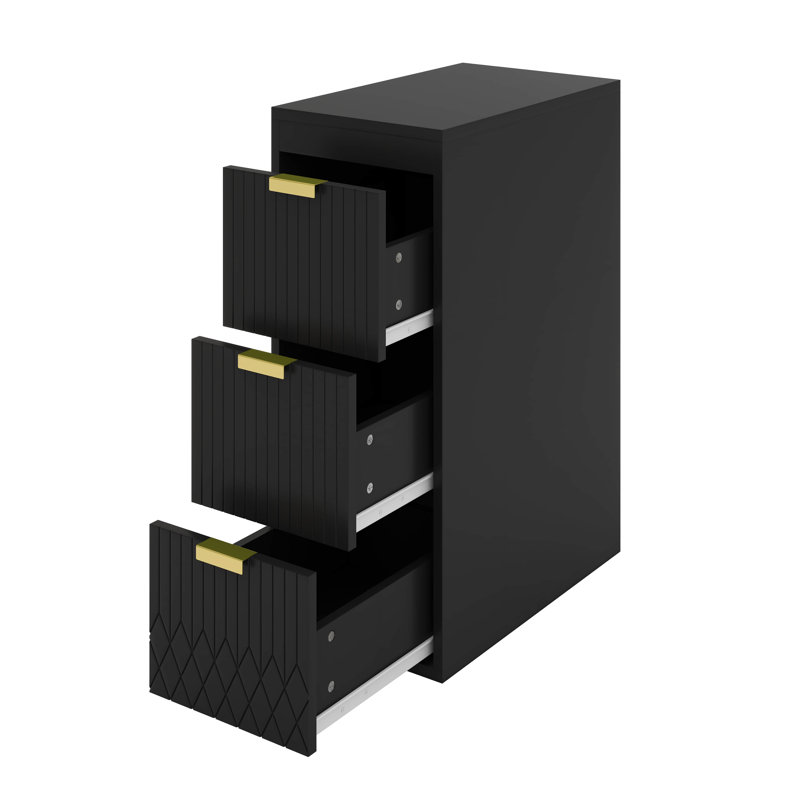 Meuble-lavabo flottant mural 30 po avec armoire latérale, Noir