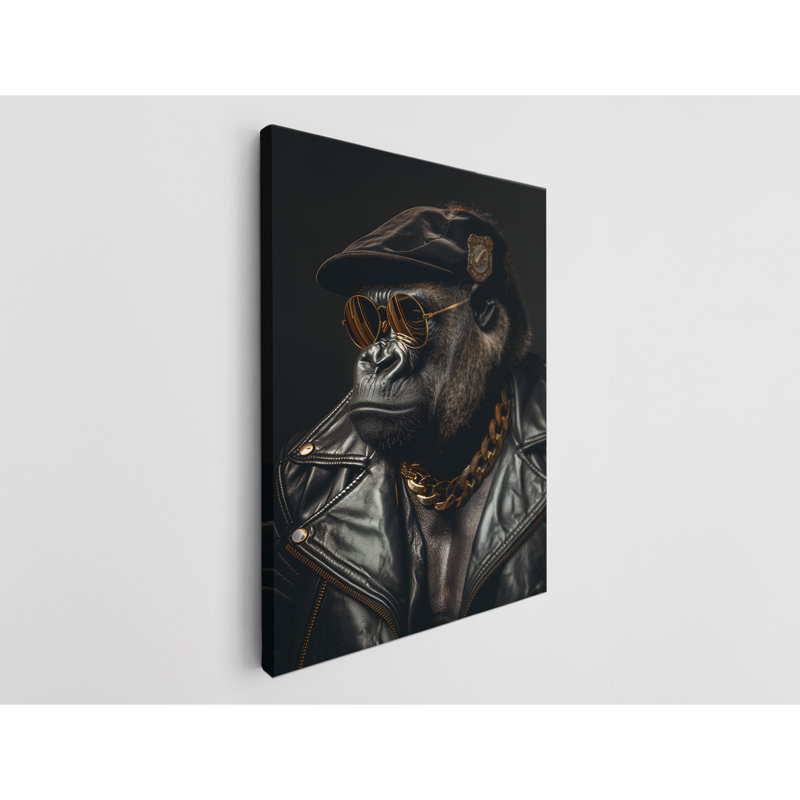 «Highend Portait of a Chimp», impression d'art mural moderne pour la maison et le bureau, H 60 po x l 40 po