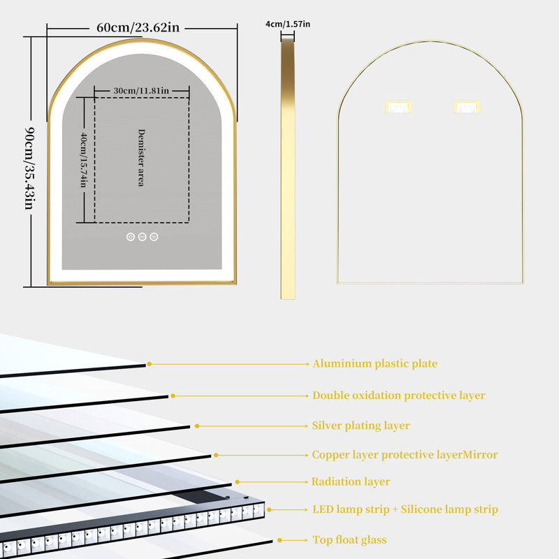 Miroir mural Cracraft