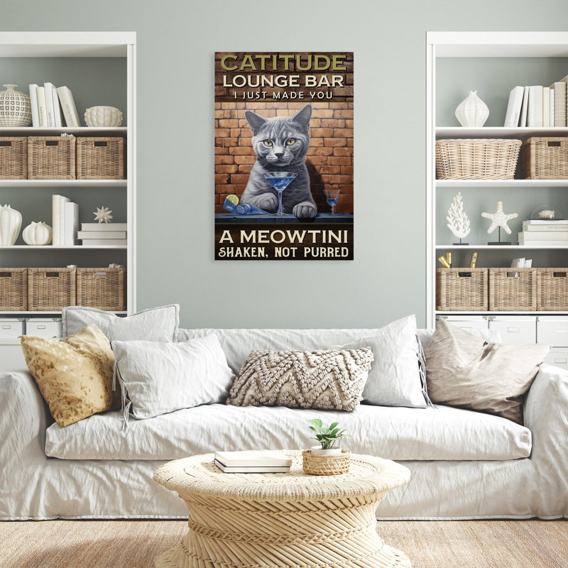 Cattitude Lounge - 1 pièce, impression rectangulaire P Cattitude Lounge - 1 pièce, impression sur toile tendue