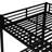 Queen Over Black Metal Bunk Bed With Trundle - Strong Support, Quiet Sleep, Space Utilization Storage Heavy Duty Build, Noise , Safe Guardrails-1251702597