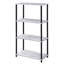 Bibliothèque antique blanche et noire à 4 tablettes pour la chambre à coucher avec finition thermolaquée-129959757