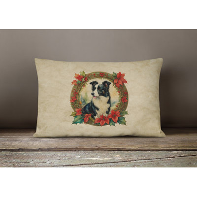 Christmas Flowers Frame Other/No Pattern Outdoor Throw Pillow