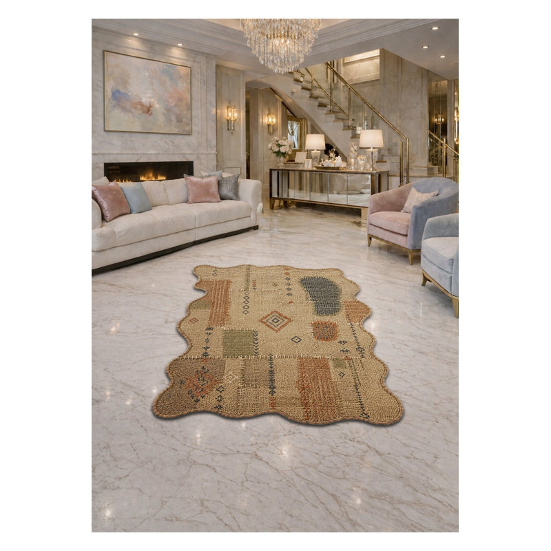Tapis gris tissé Mosso, 3'3" x 6'7"