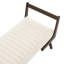 Banc de style Mid-Century de 52 po avec accents et chenille douce, idéal pour les tabourets de repose-pieds modernes de 52 pouces, coussin en mousse haute densité, tissu de chenille beige
