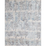 0ZARTZN35SIBL Wool Area Rug in Blue