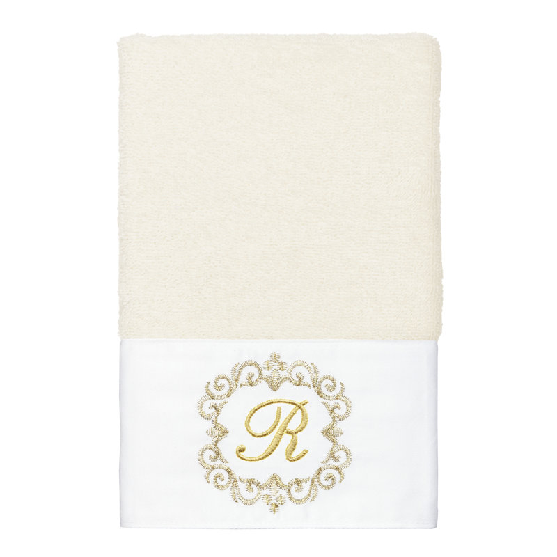 Winston Porter 100% Turkish Cotton MONICA 2PC Embellished Hand Towel Set, R