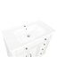 Lavabo 35,6 "en céramique blanche, seulement évier en céramique, sans armoire