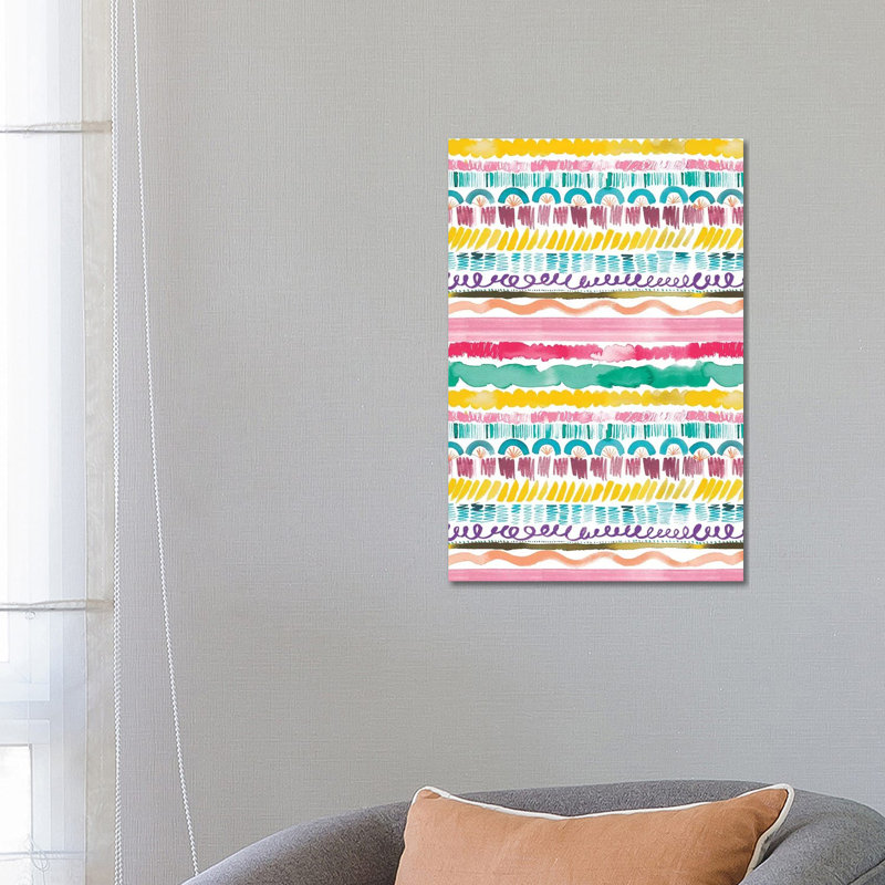 Garlands Tribal by Ninola Design - Wrapped Canvas Gallery-Wrapped Canvas Giclée, 66.04 cm H x 45.72 cm W x 1.91 cm D