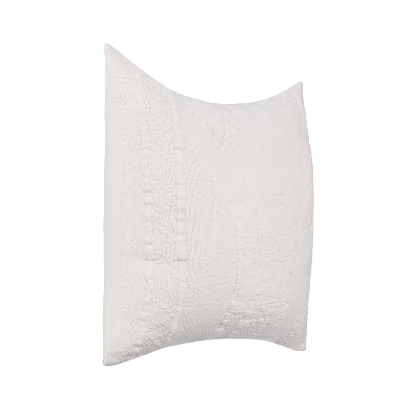 Coussin Abbey, Ivoire ivoire, Carré 22 po