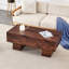 Table basse moderne et simple en panneau de fibres à densité moyenne - 43,3 po x 21,6 po x 17,2 po, idéale pour les salons et les appartements élégants-1790344680