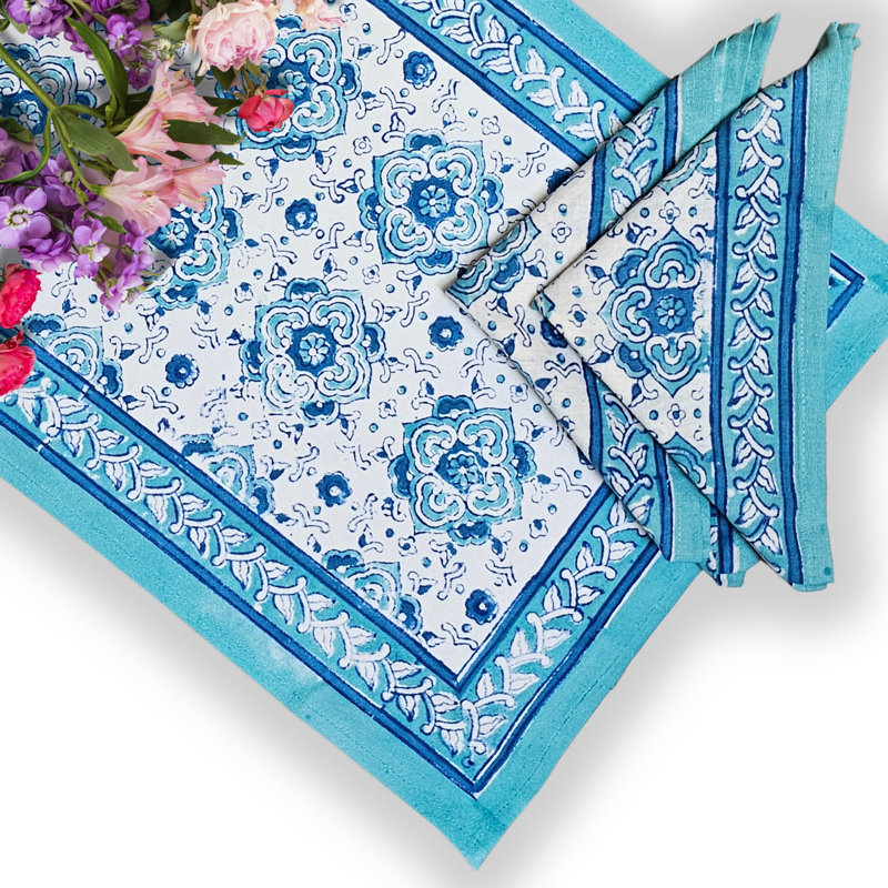 Ensemble de quatre napperons en coton Blend