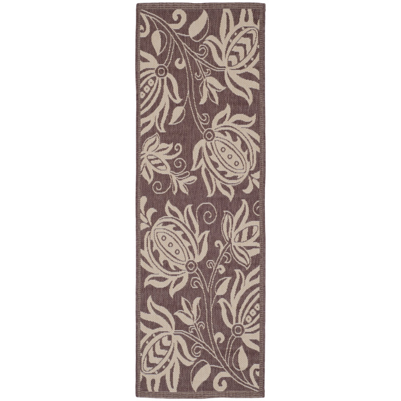 Marpain Performance Floral Indoor/Outdoor Area Rug, Runner 2'3" x 12'