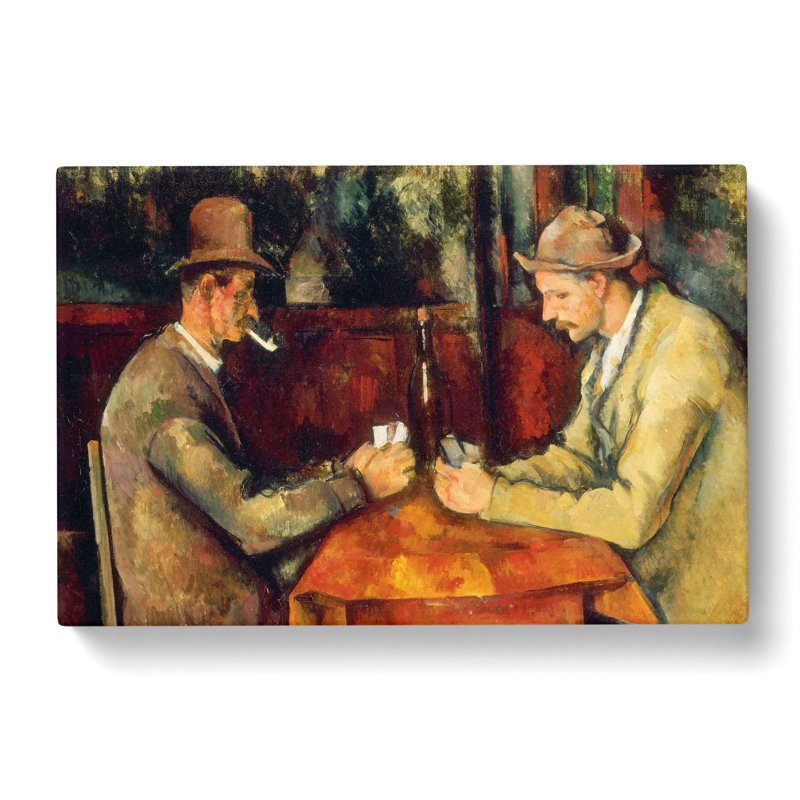 The Card Players Vol.3 by Paul Cezanne - Wrapped Canvas Painting, 35cm H x 50cm W x 3cm D