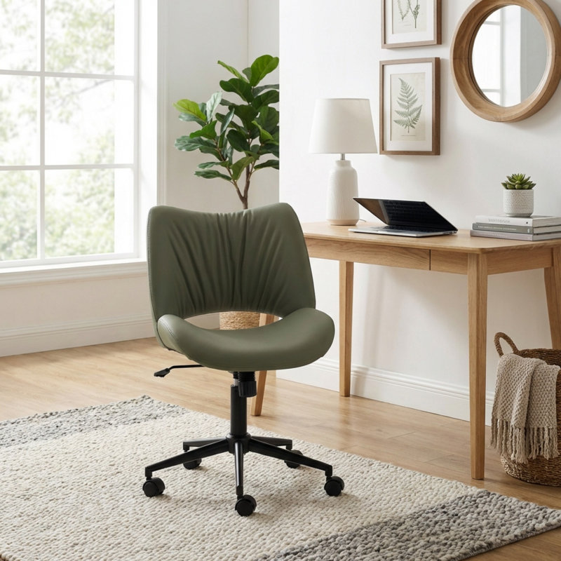 Chaise de bureau Alleyna, Vert olive