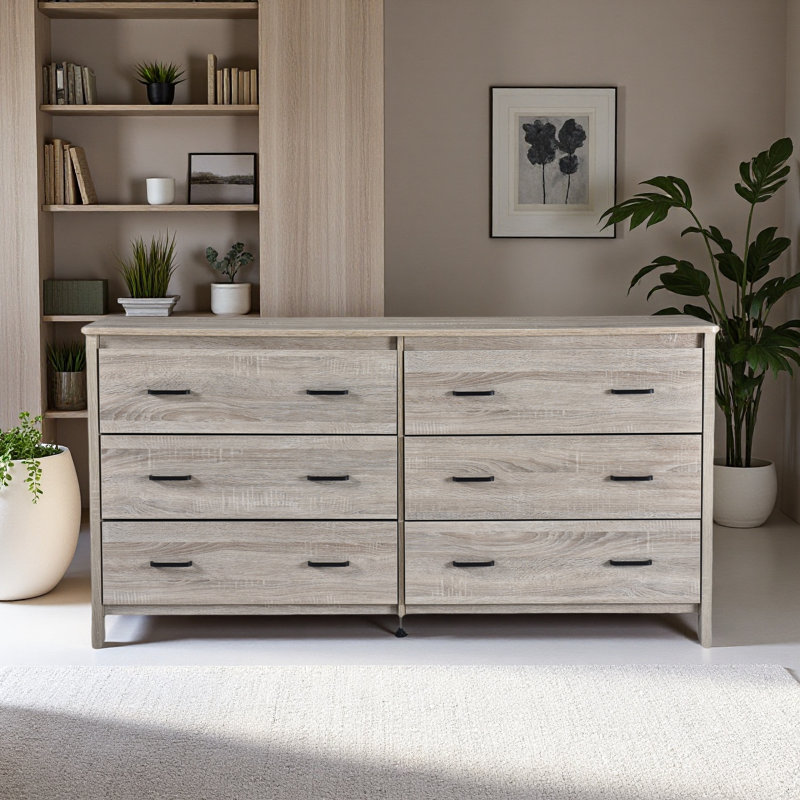DRESSER À 6 TIROIRS