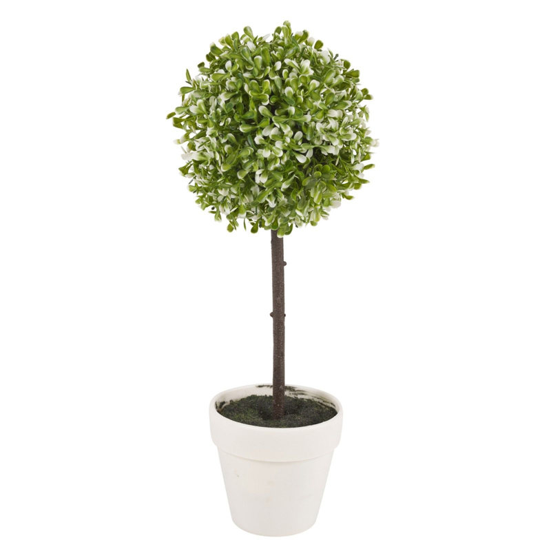 Faux Olive Tree Plant in Plastic Pot, 45cm H x 18cm W x 18cm D, Green
