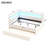 Upholstered Full Size Platform Bed With USB Ports And LED Belt, With Trundle, White-864361153-864361152